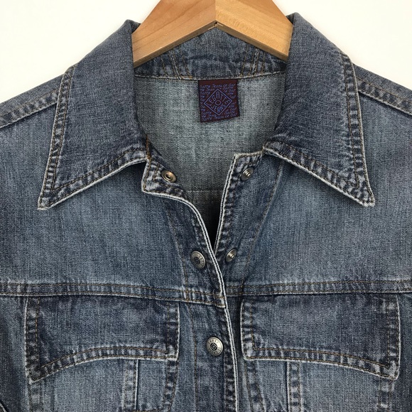 Legatte Embroidered Denim Jean Jacket Made n Italy - Picture 3 of 8